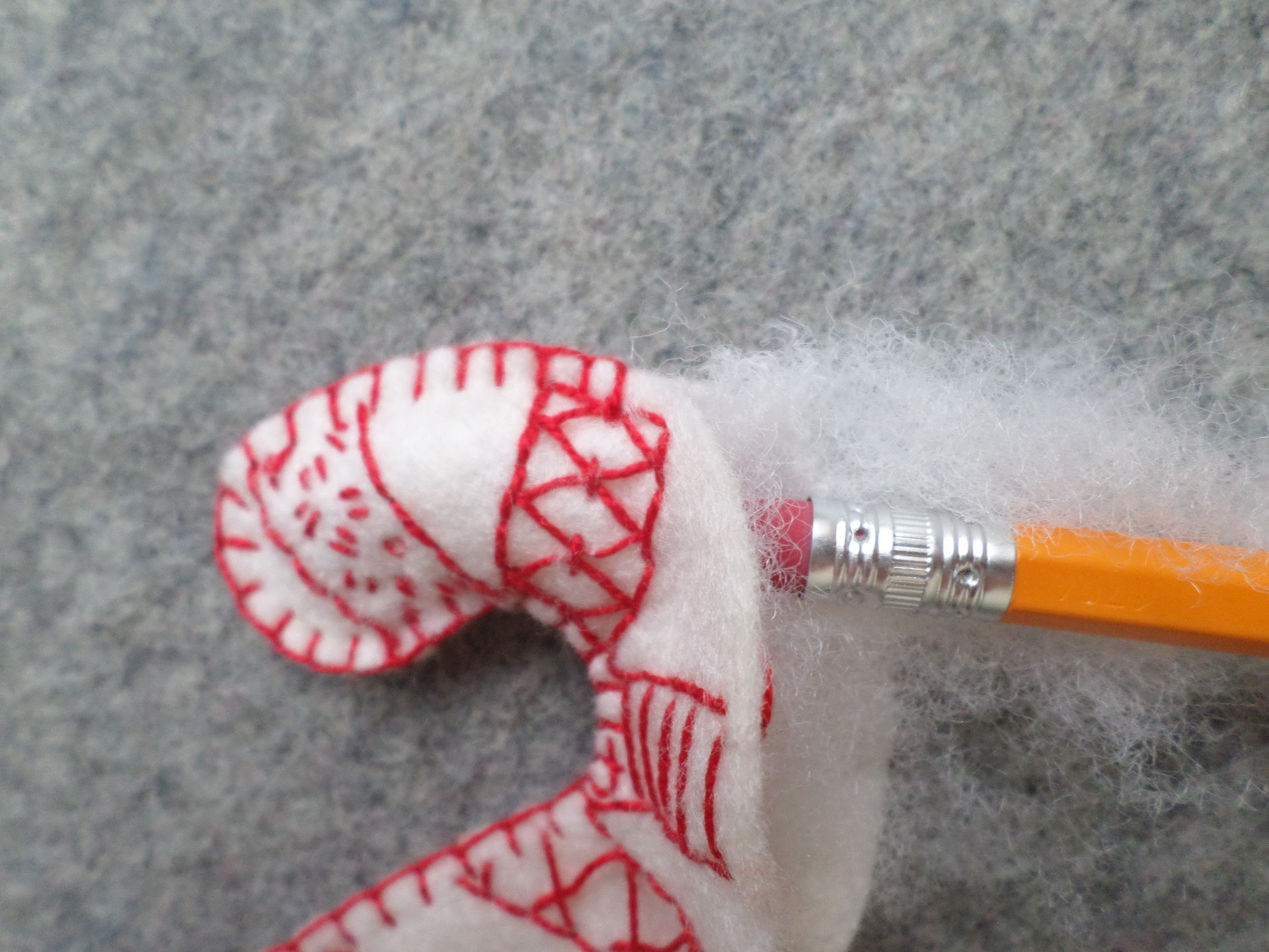 Candy Cane Felt Holiday Ornament DIY Kit 