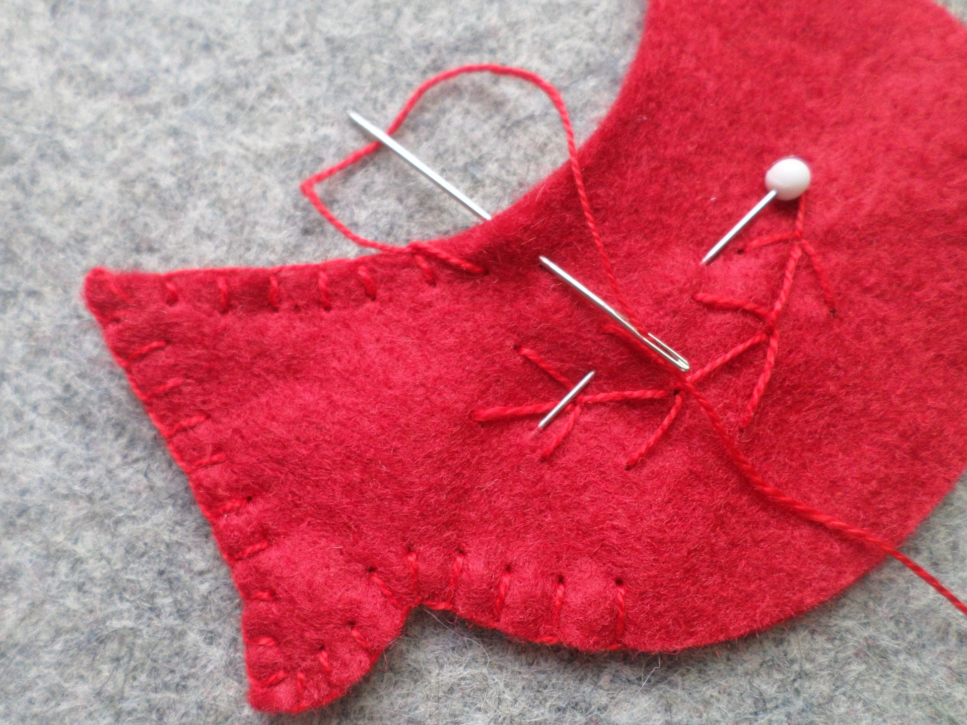 Red Cardinal Felt Holiday Ornament DIY Kit 