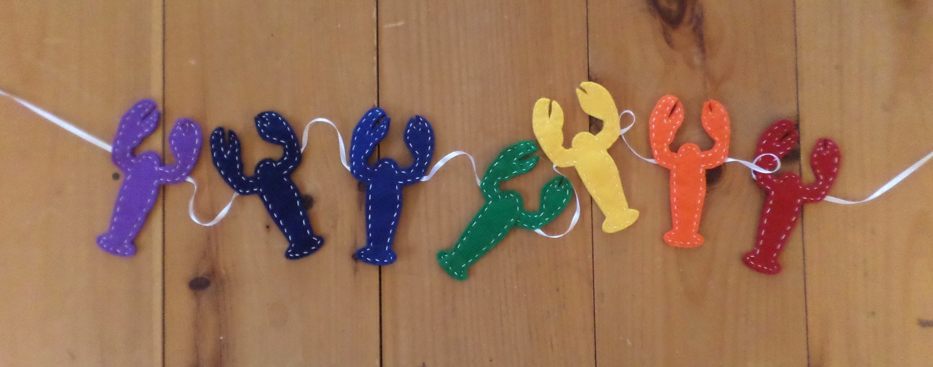 Maine Lobster Felt Garland DIY Sewing Kit 