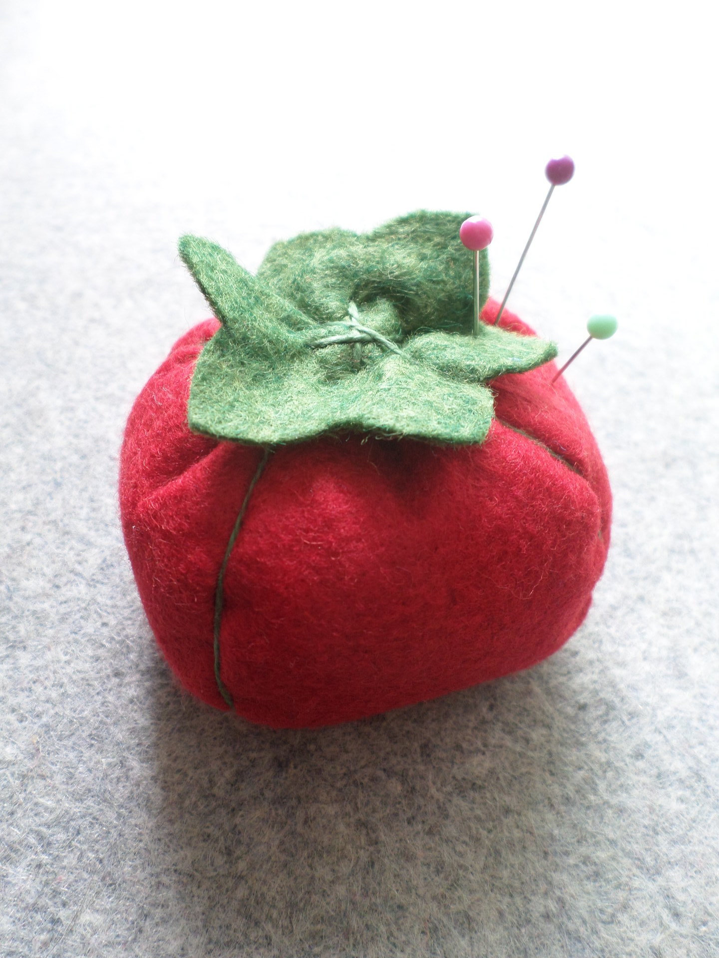Classic Red Felt Tomato Pincushion