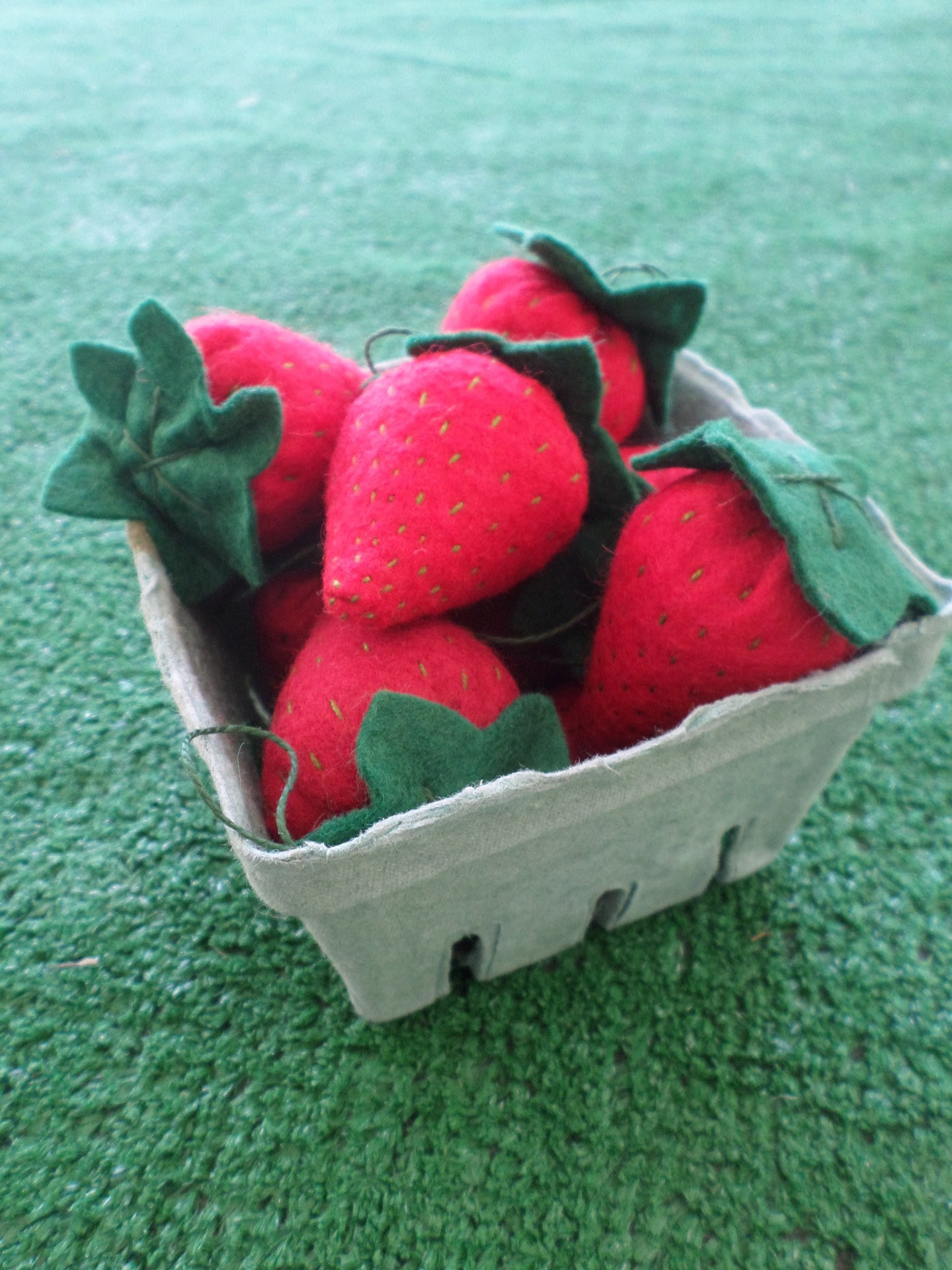 White Strawberry Emery Pincushion
