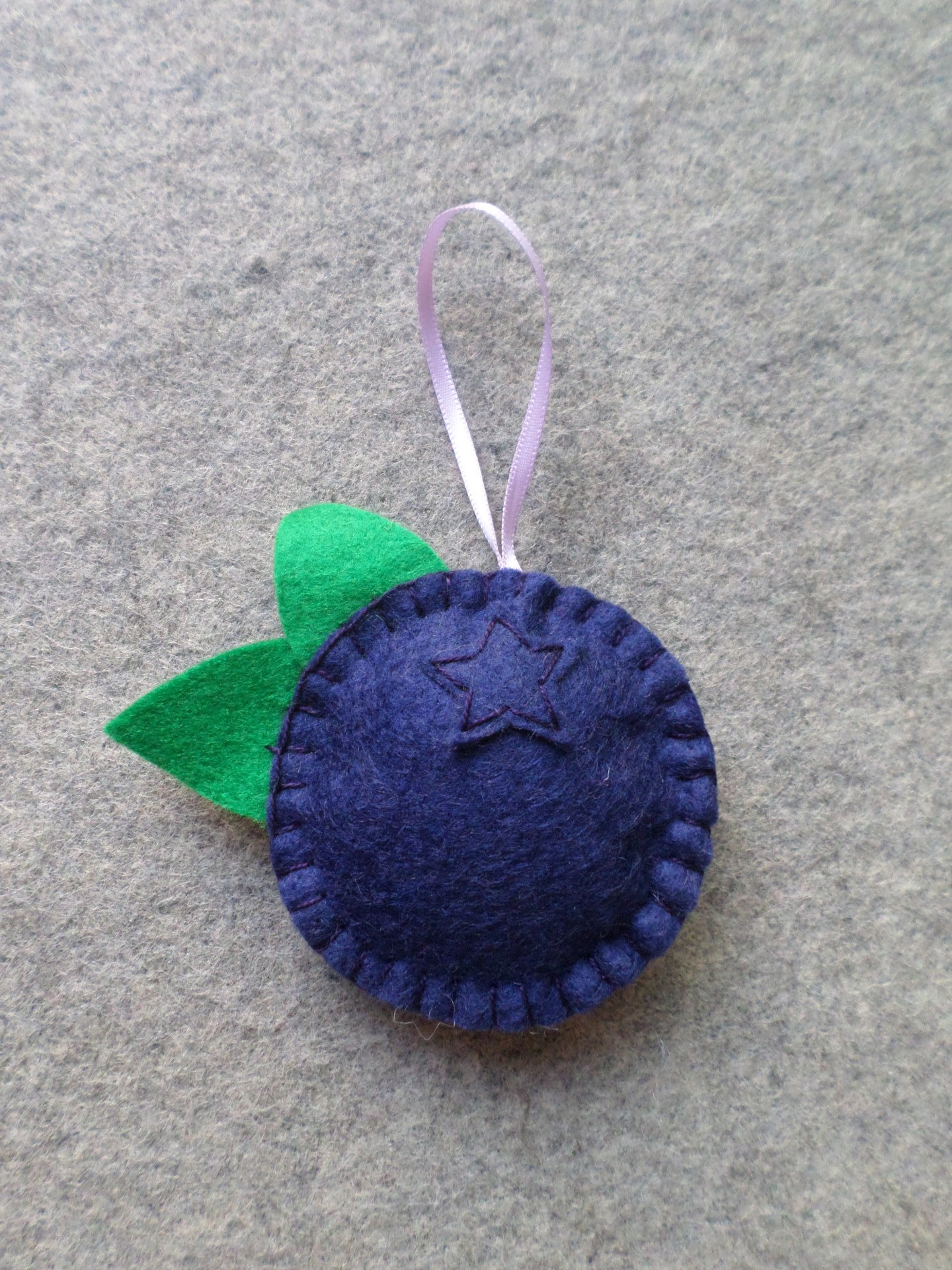 Set of 4 Blueberry Felt Ornaments DIY Kit 