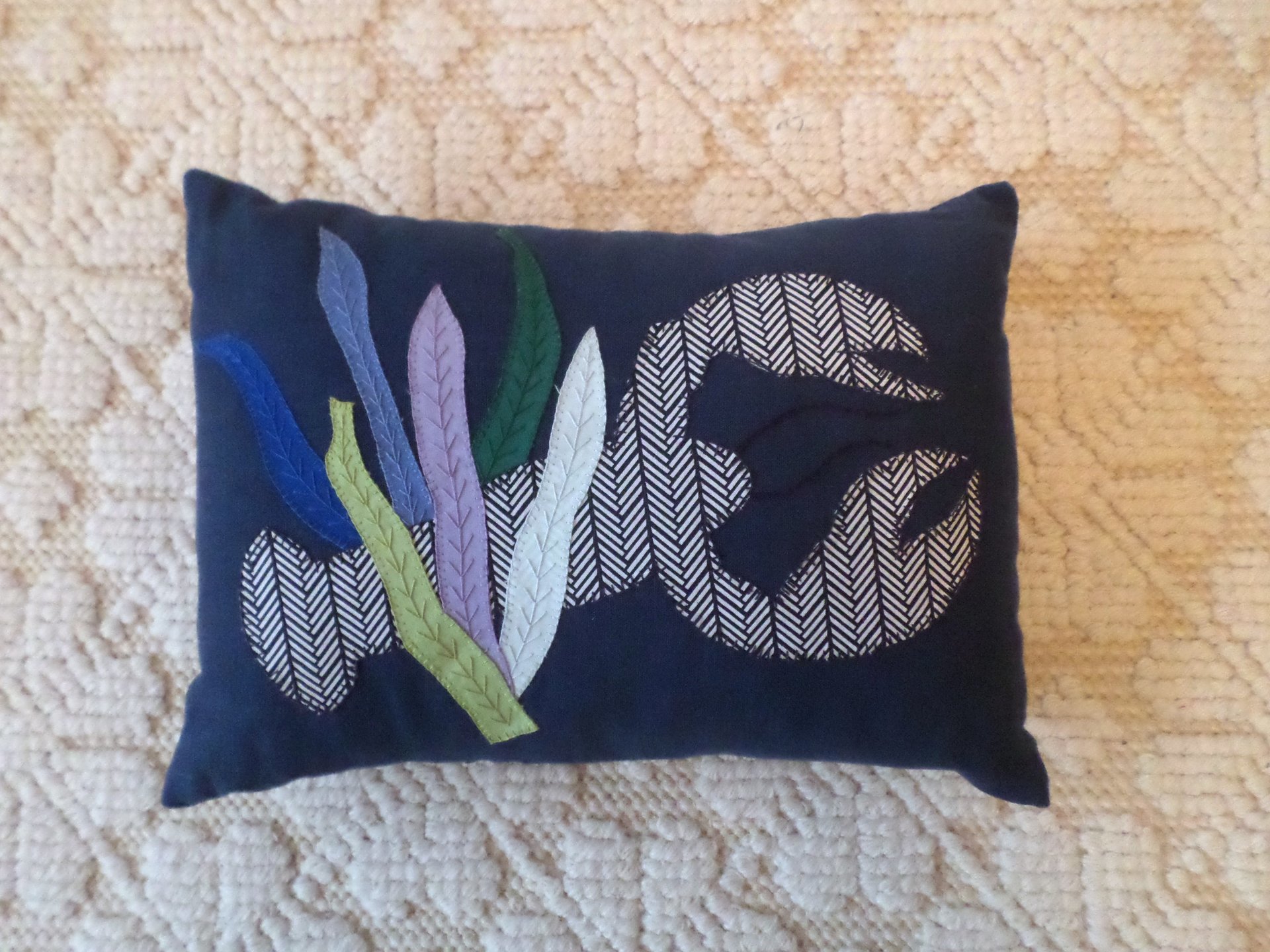 Blue Lobster Linen Throw Pillow