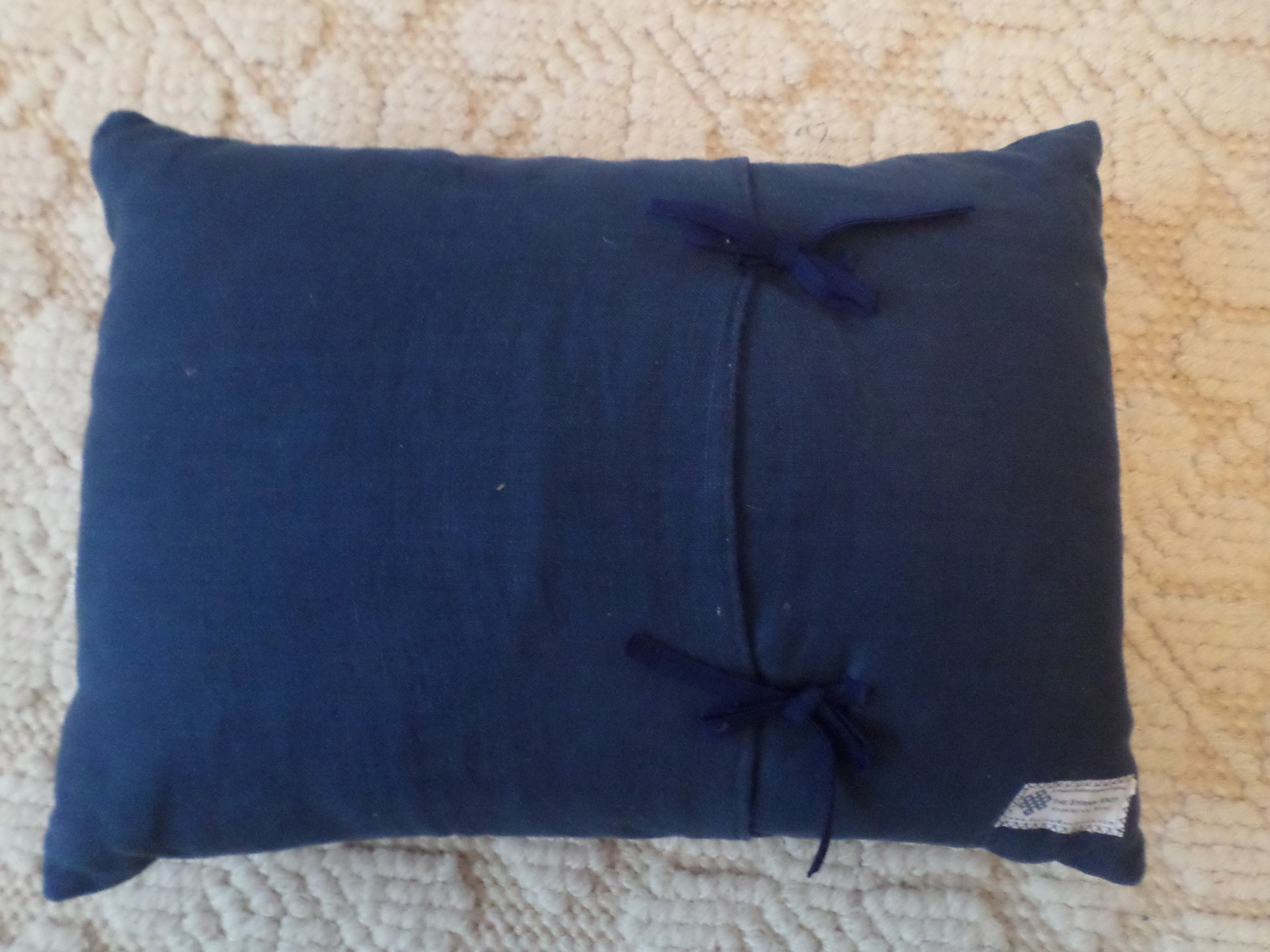 Blue Lobster Linen Throw Pillow