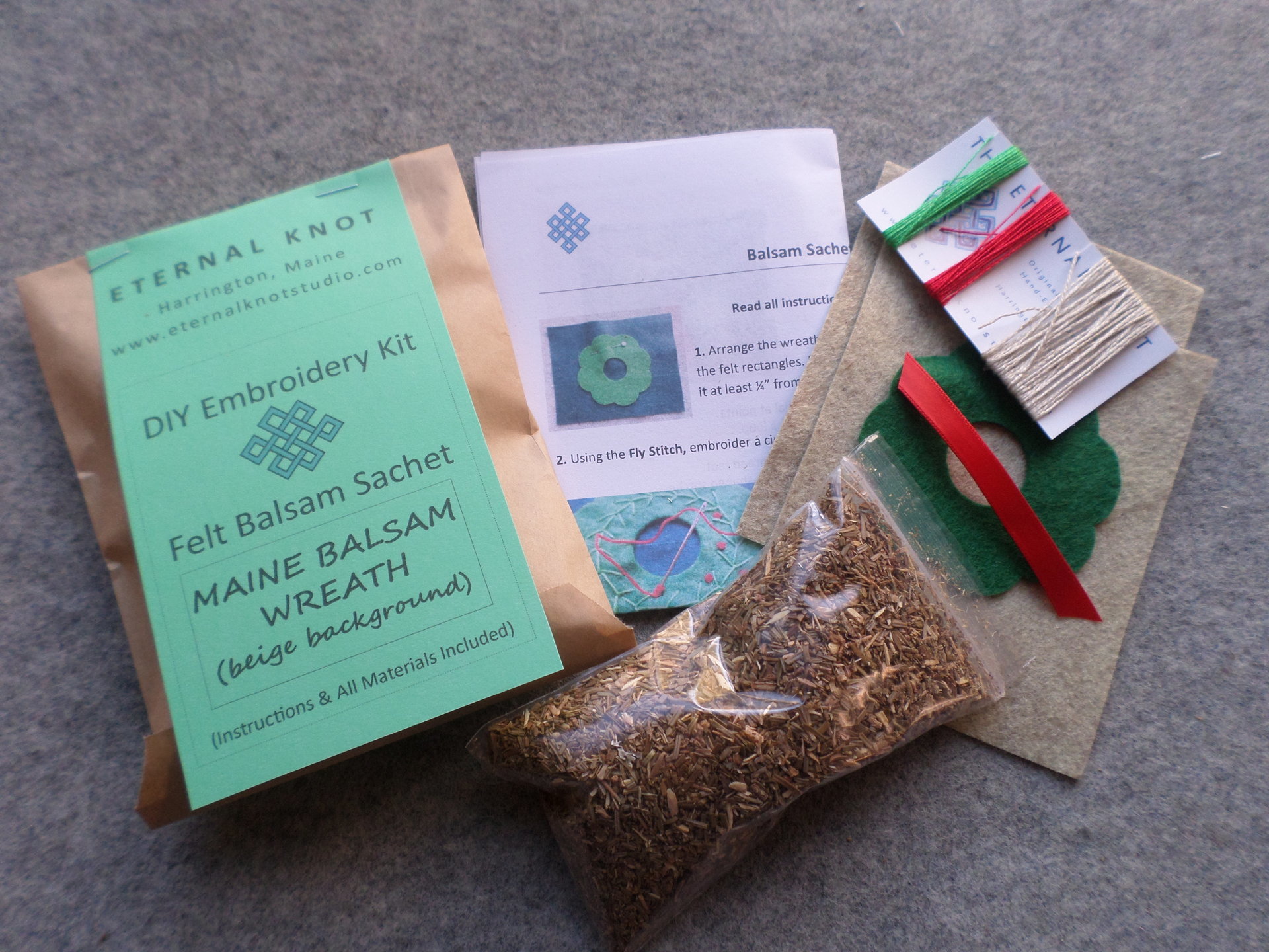 Maine Balsam Fir Wreath Sachet DIY Kit