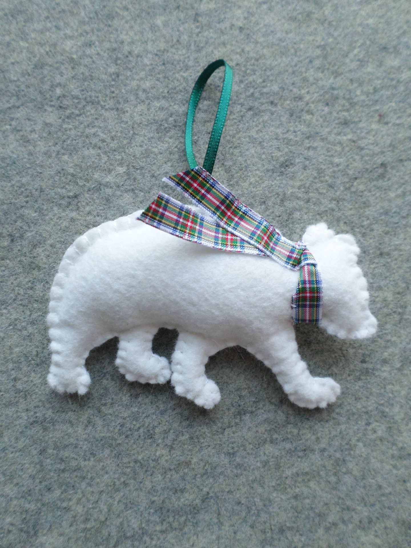 Polar Bear Felt Holiday Ornament DIY Kit 