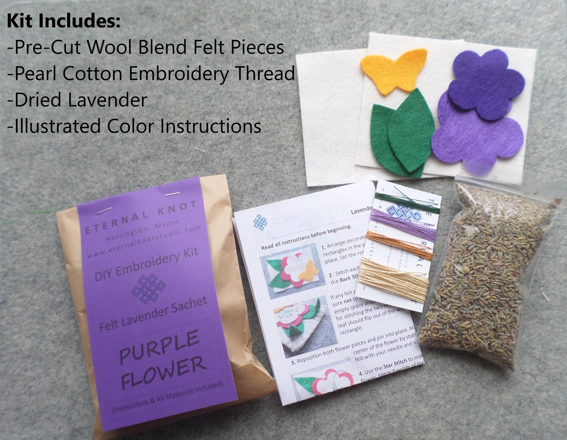 Flower Lavender Sachet DIY Kit