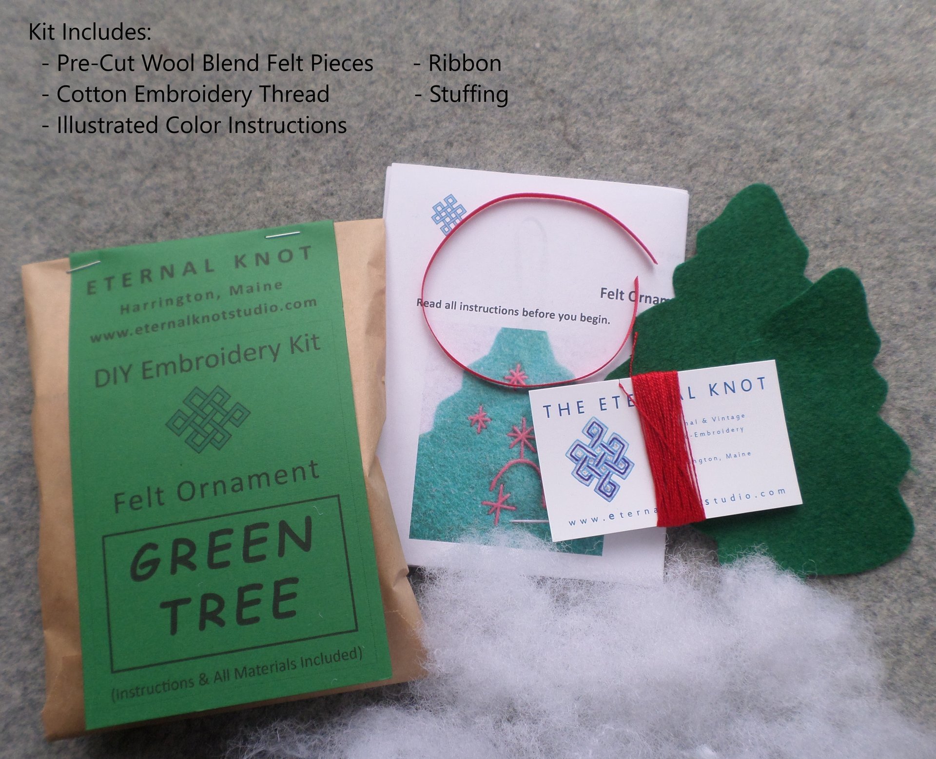 Tree Felt Holiday Ornament DIY Kit 