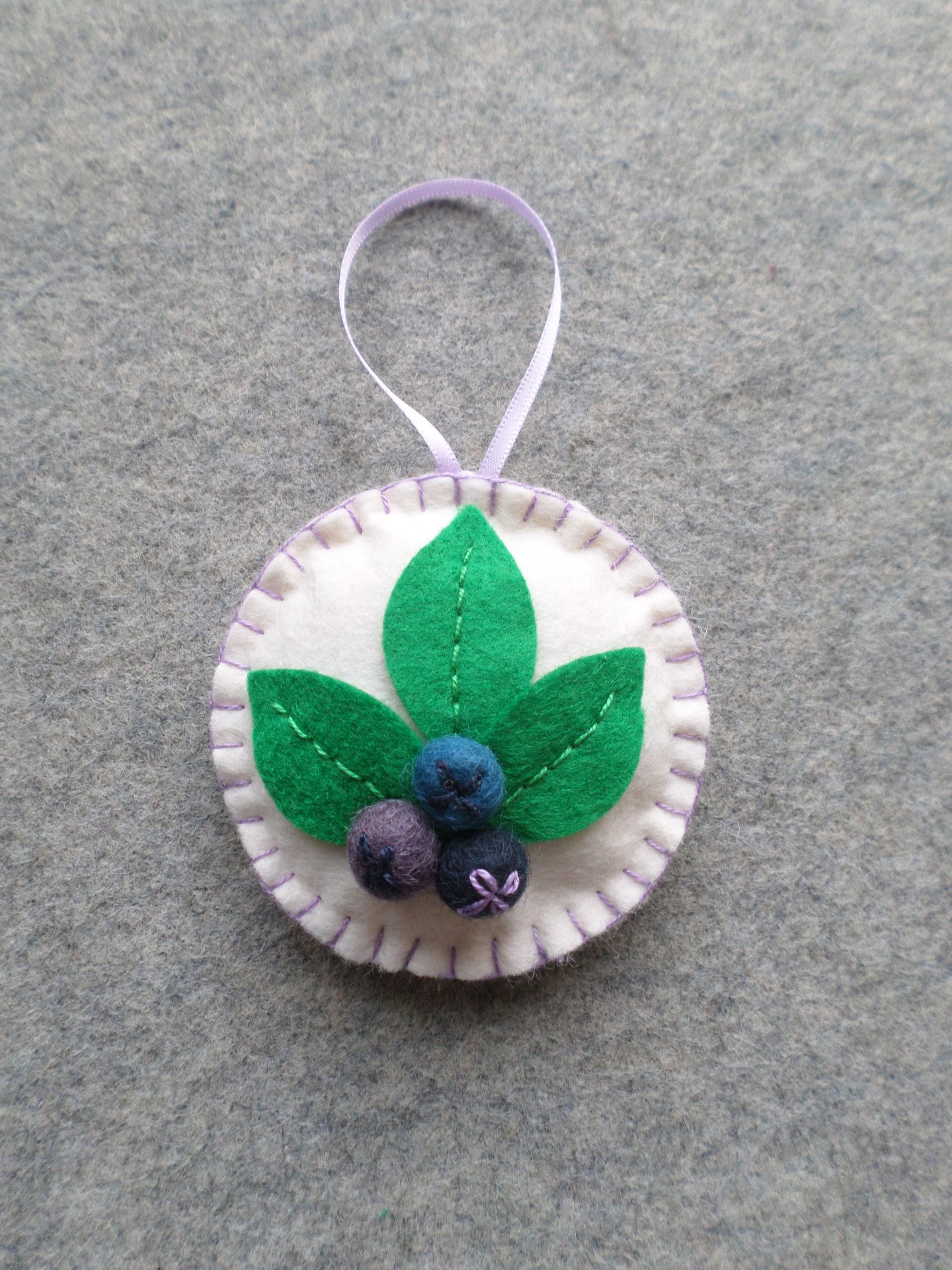 Blueberry Felt Holiday Ornament DIY Kit 