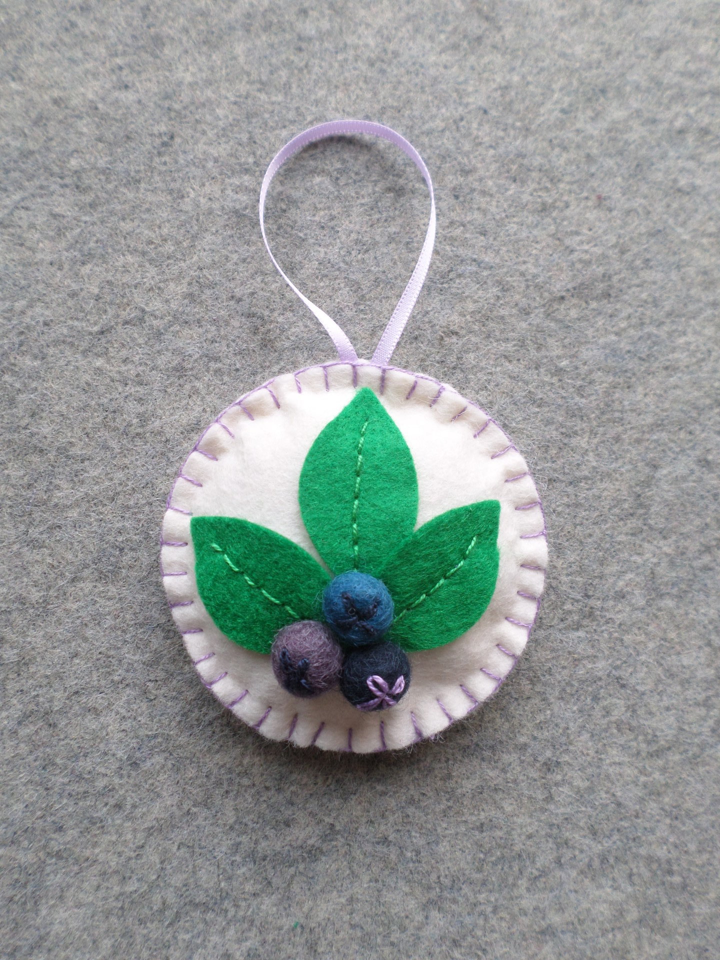 Blueberry Felt Holiday Ornament DIY Kit 