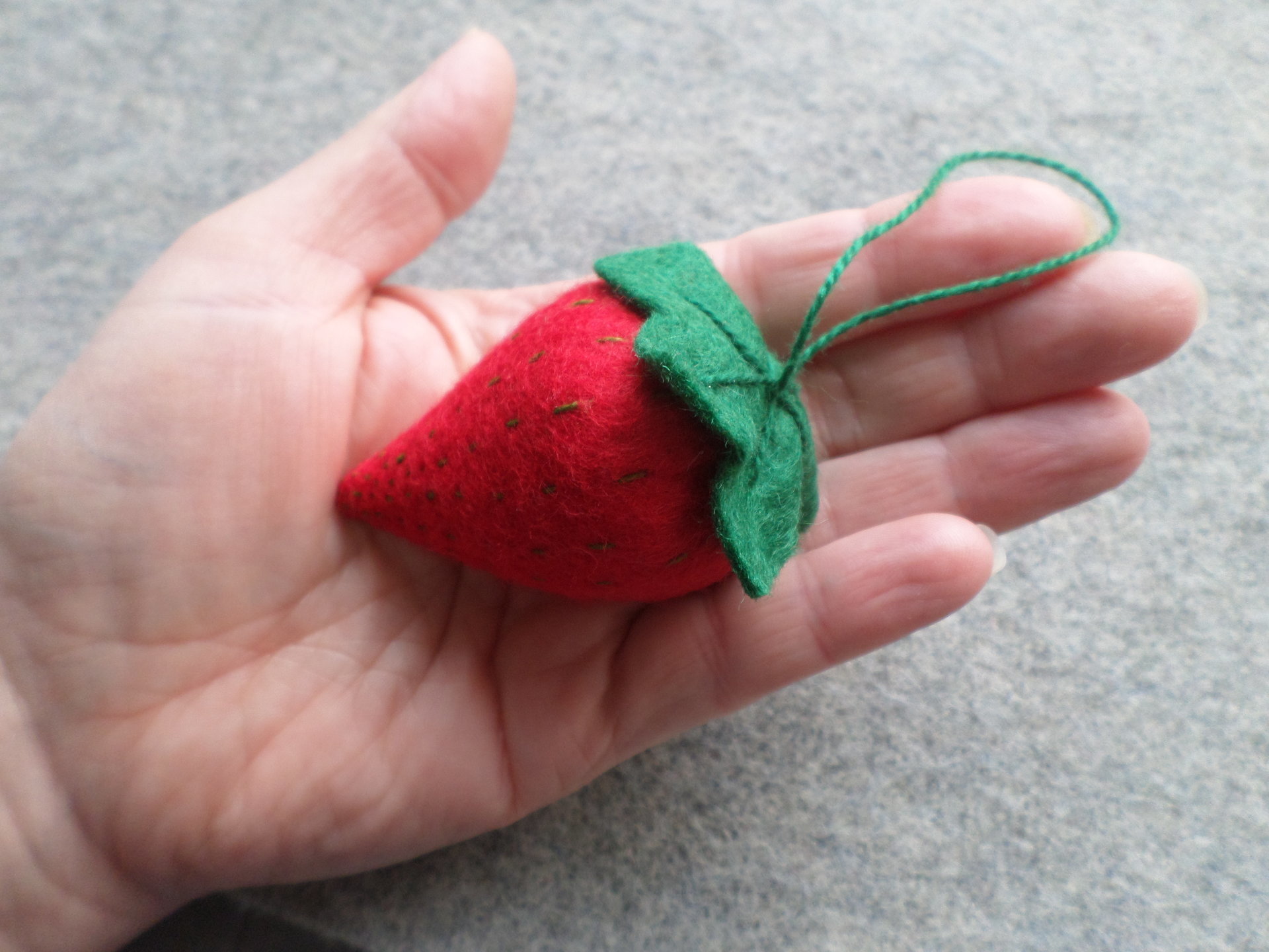 Strawberry Felt Holiday Ornament DIY Kit 