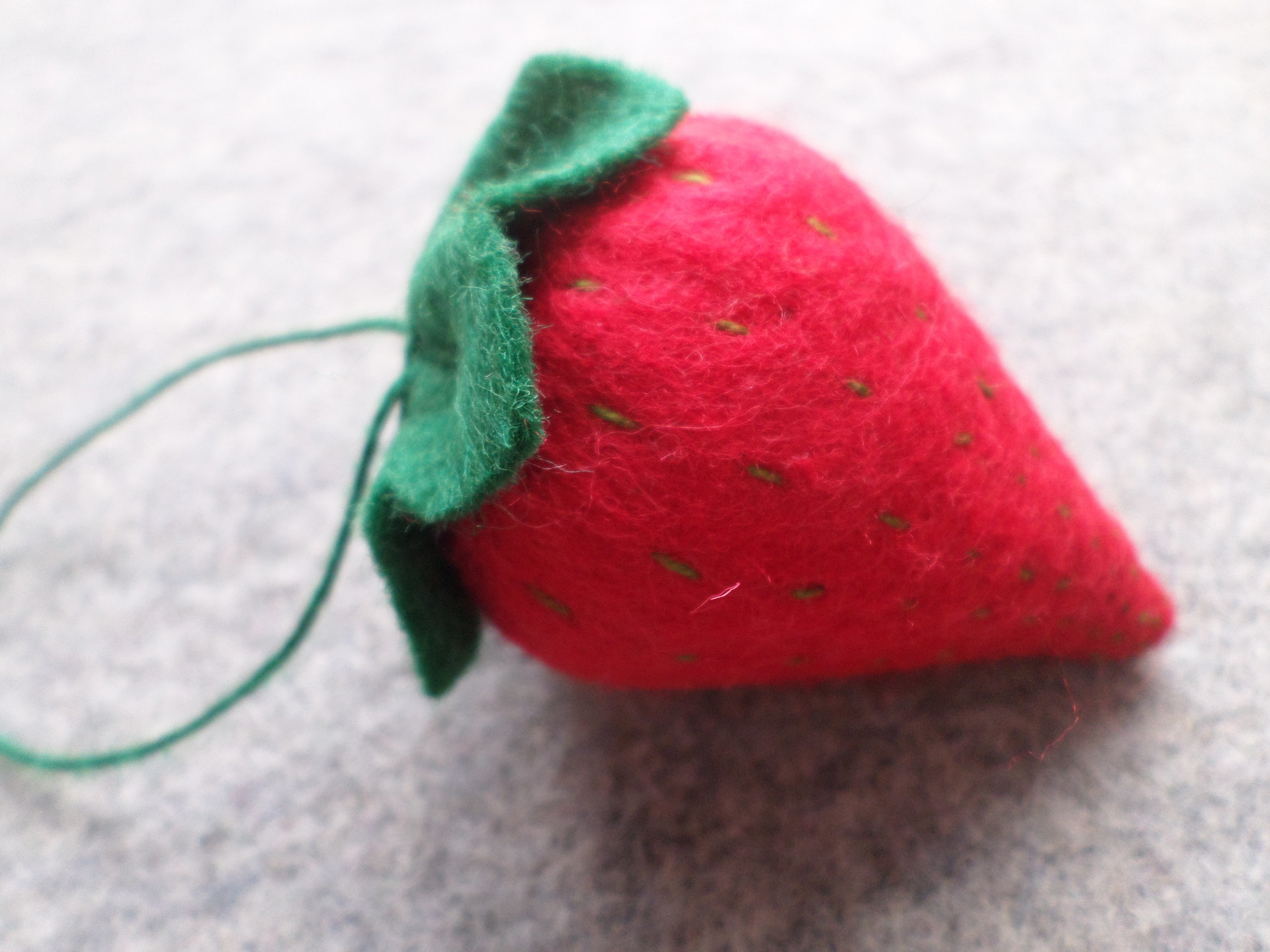 Strawberry Felt Holiday Ornament DIY Kit 