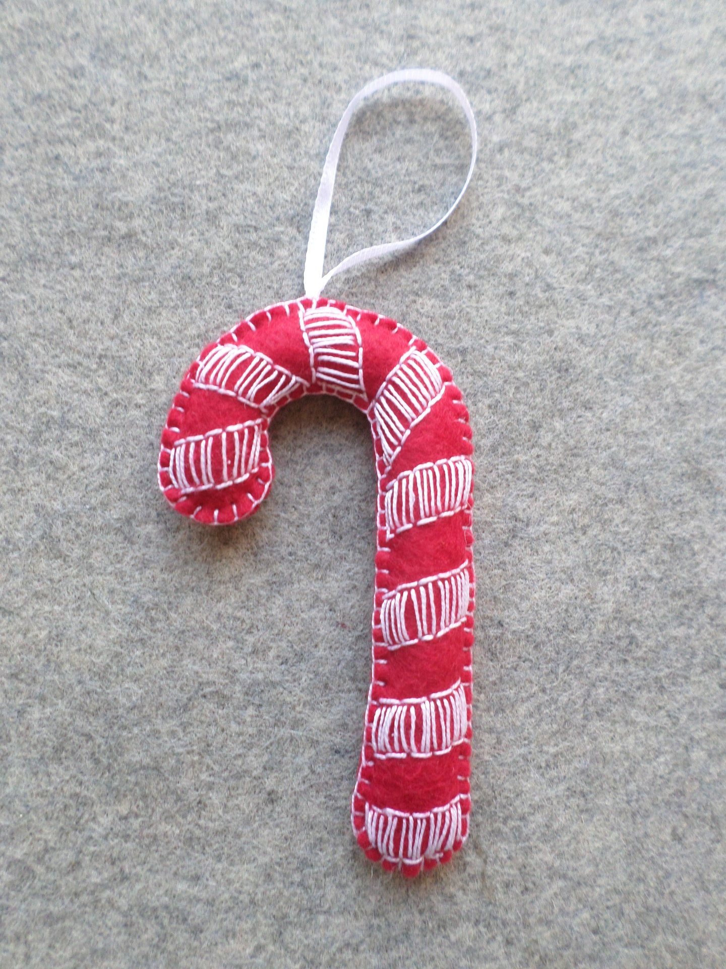 Candy Cane Felt Holiday Ornament DIY Kit 