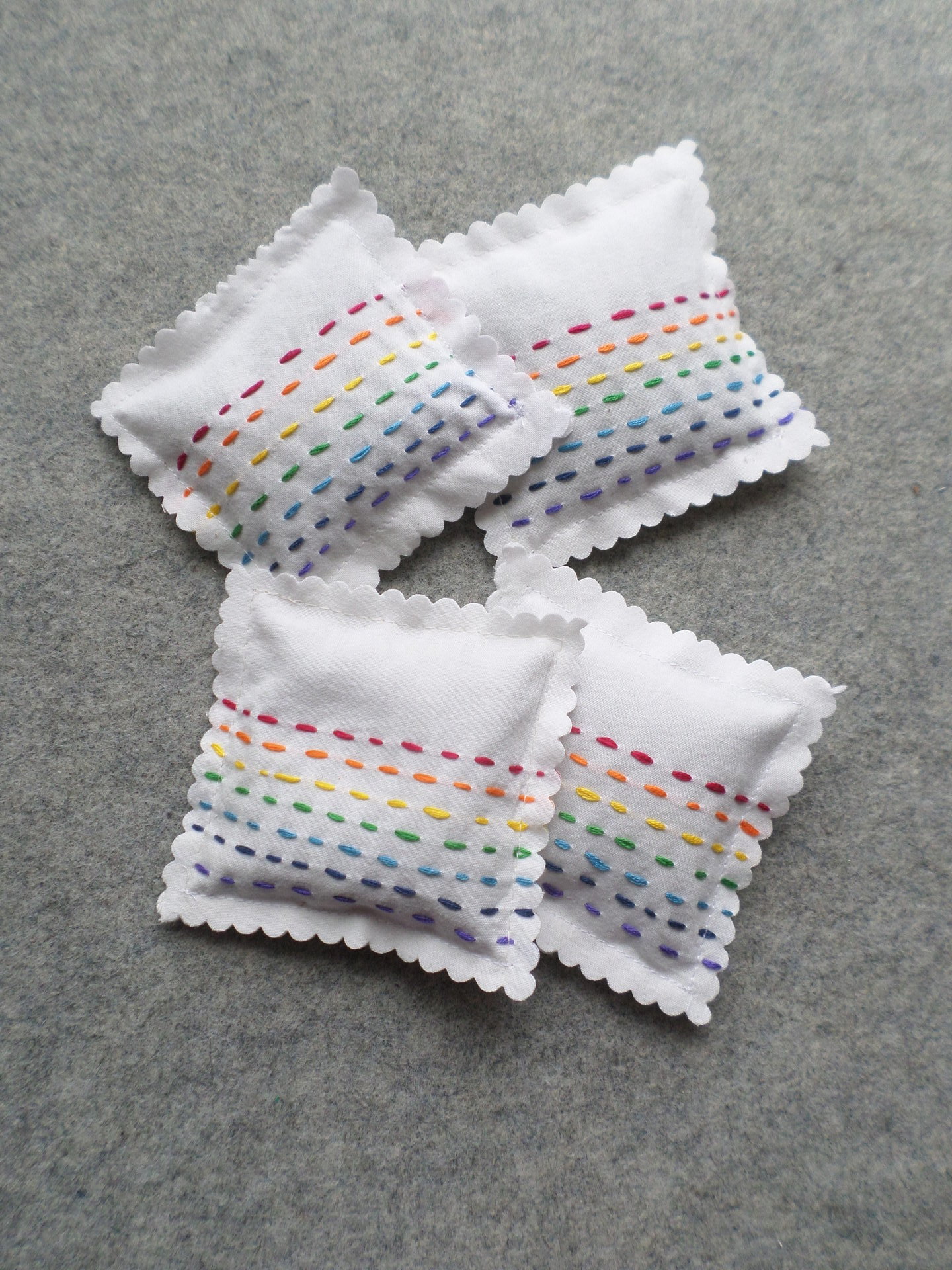 Lavender Sachet Hand Embroidered Rainbow Sachets