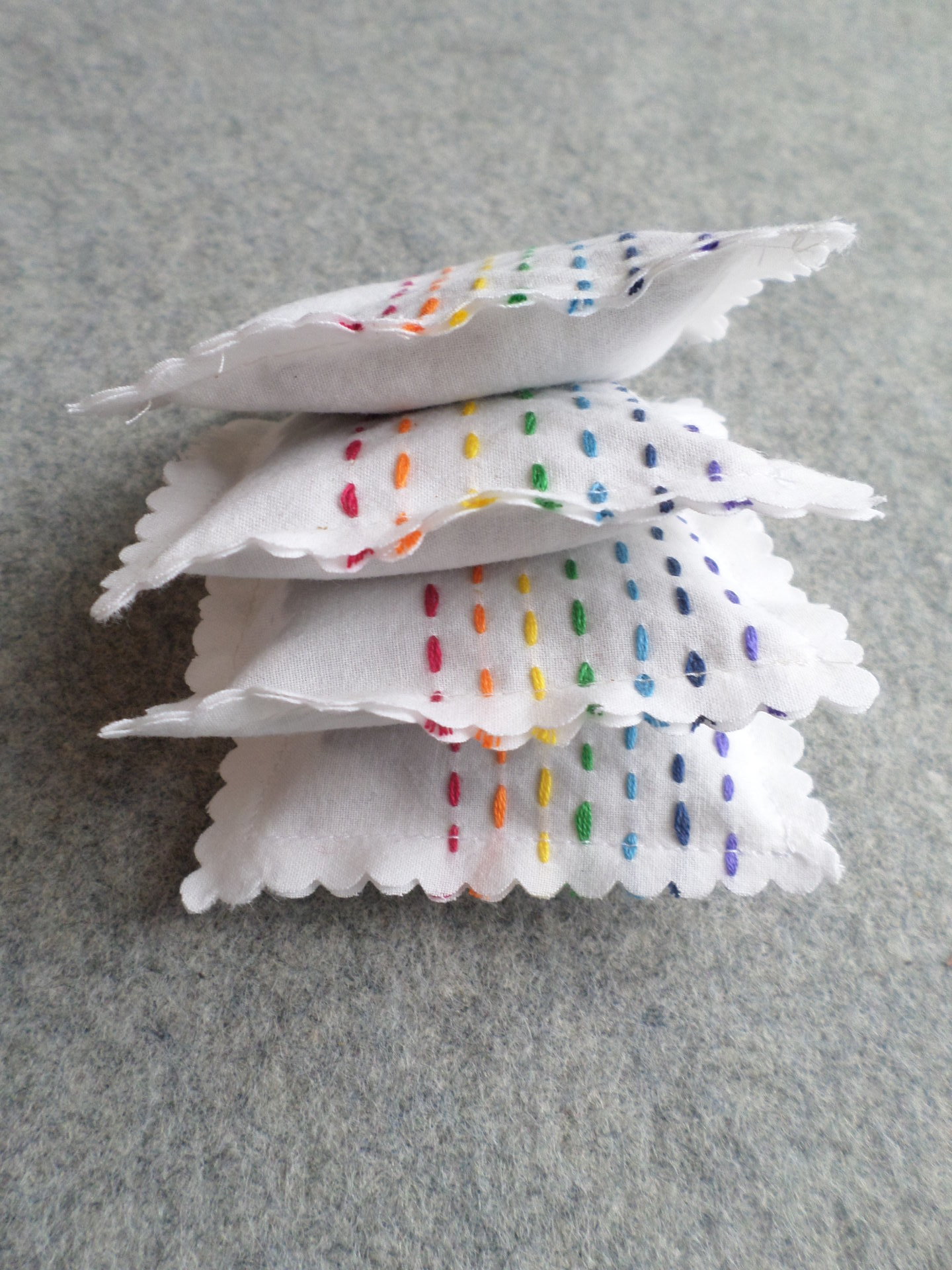 Lavender Sachet Hand Embroidered Rainbow Sachets