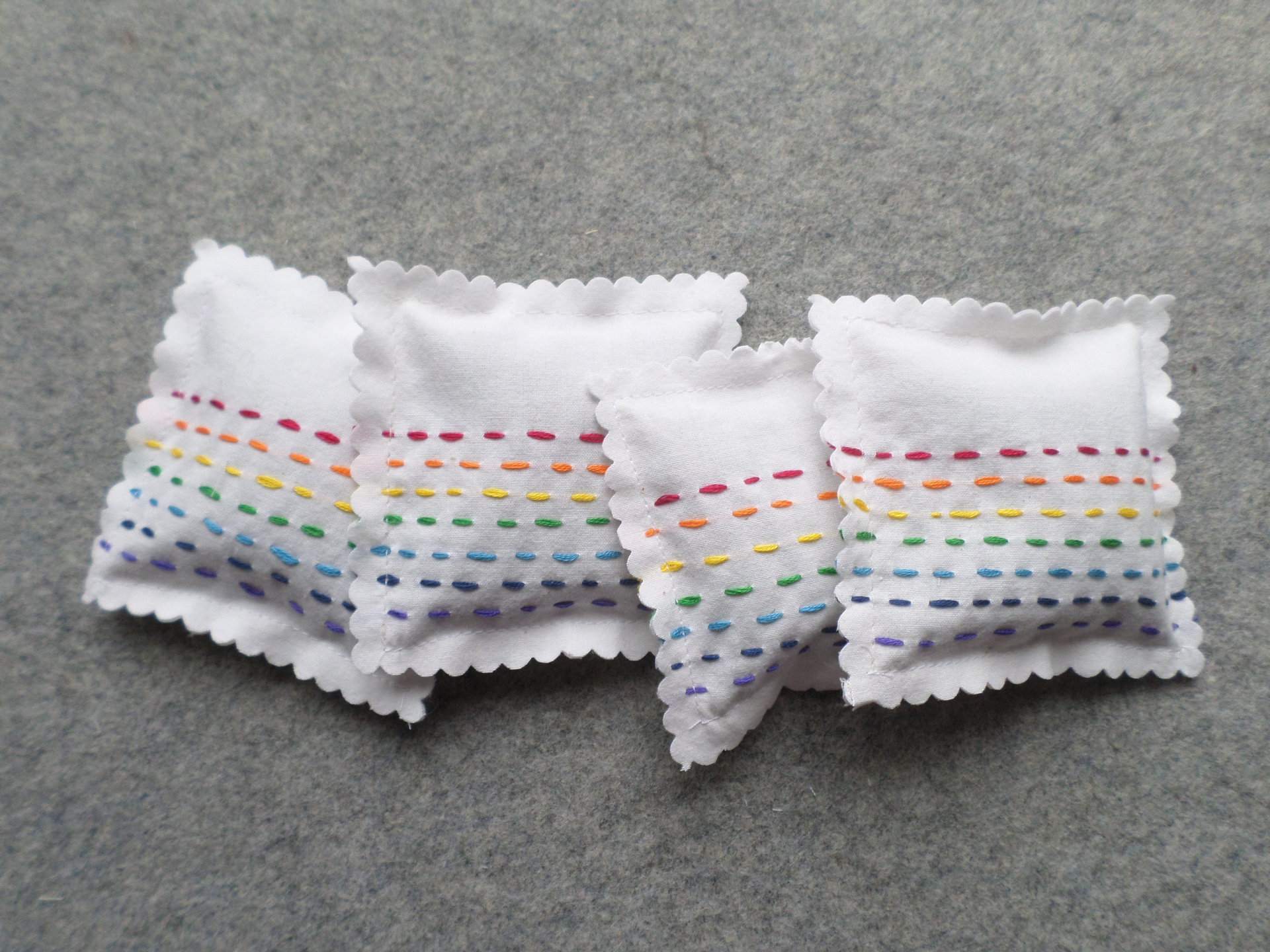 Lavender Sachet Hand Embroidered Rainbow Sachets