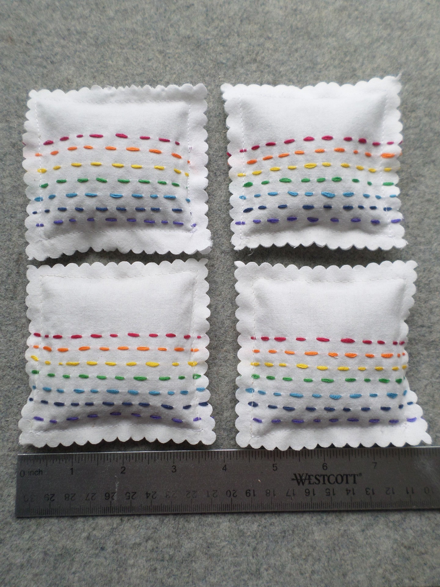Lavender Sachet Hand Embroidered Rainbow Sachets
