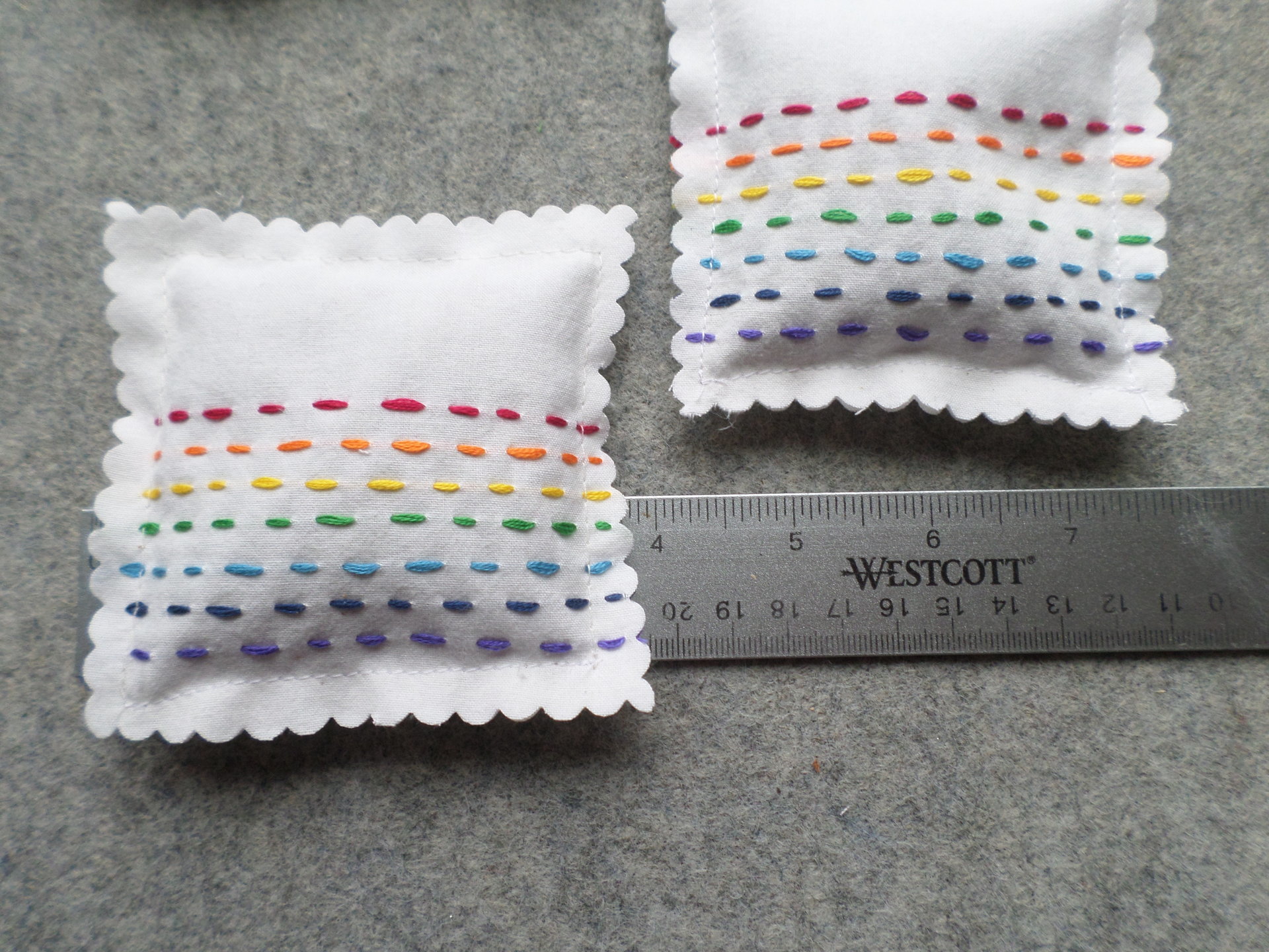 Lavender Sachet Hand Embroidered Rainbow Sachets