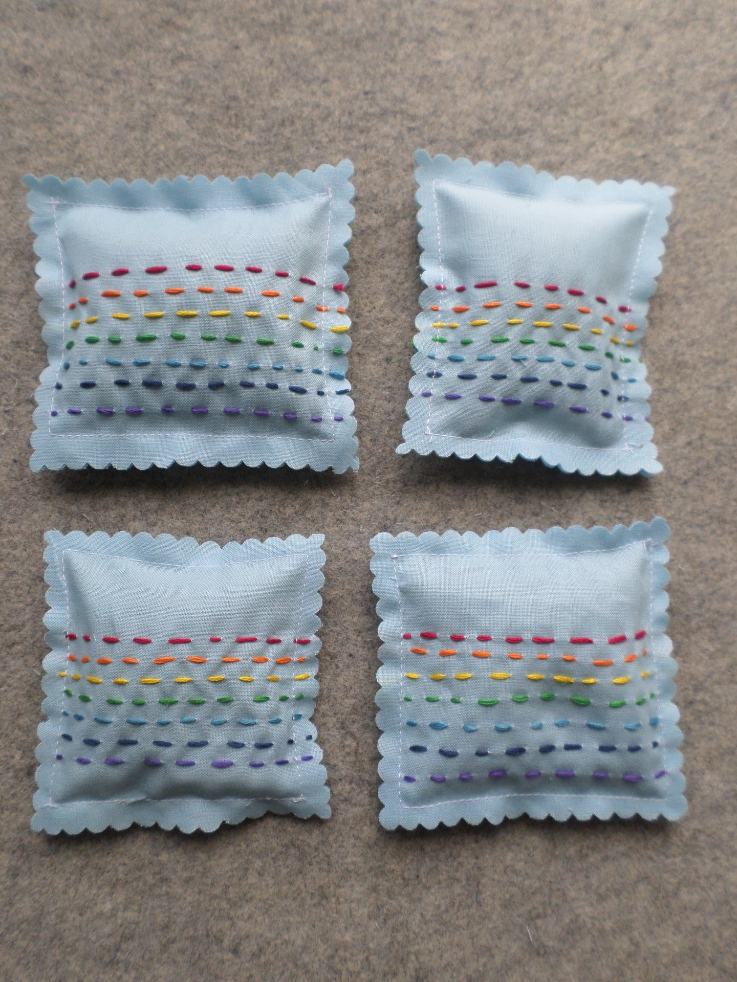 Lavender Sachet Hand Embroidered Rainbow Sachets