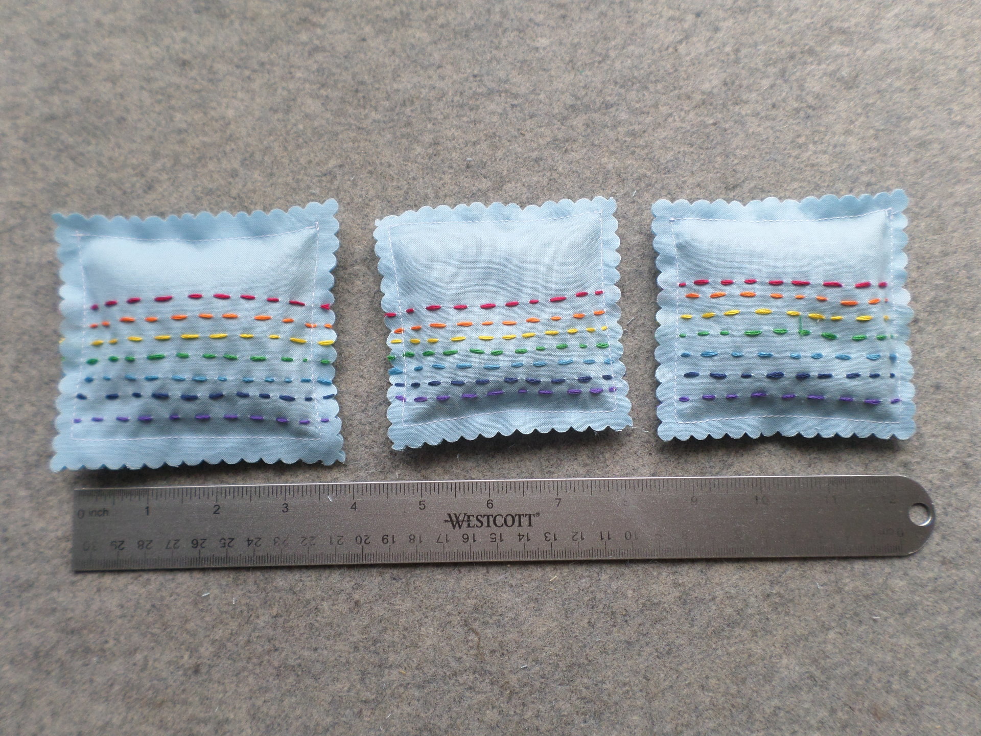Lavender Sachet Hand Embroidered Rainbow Sachets