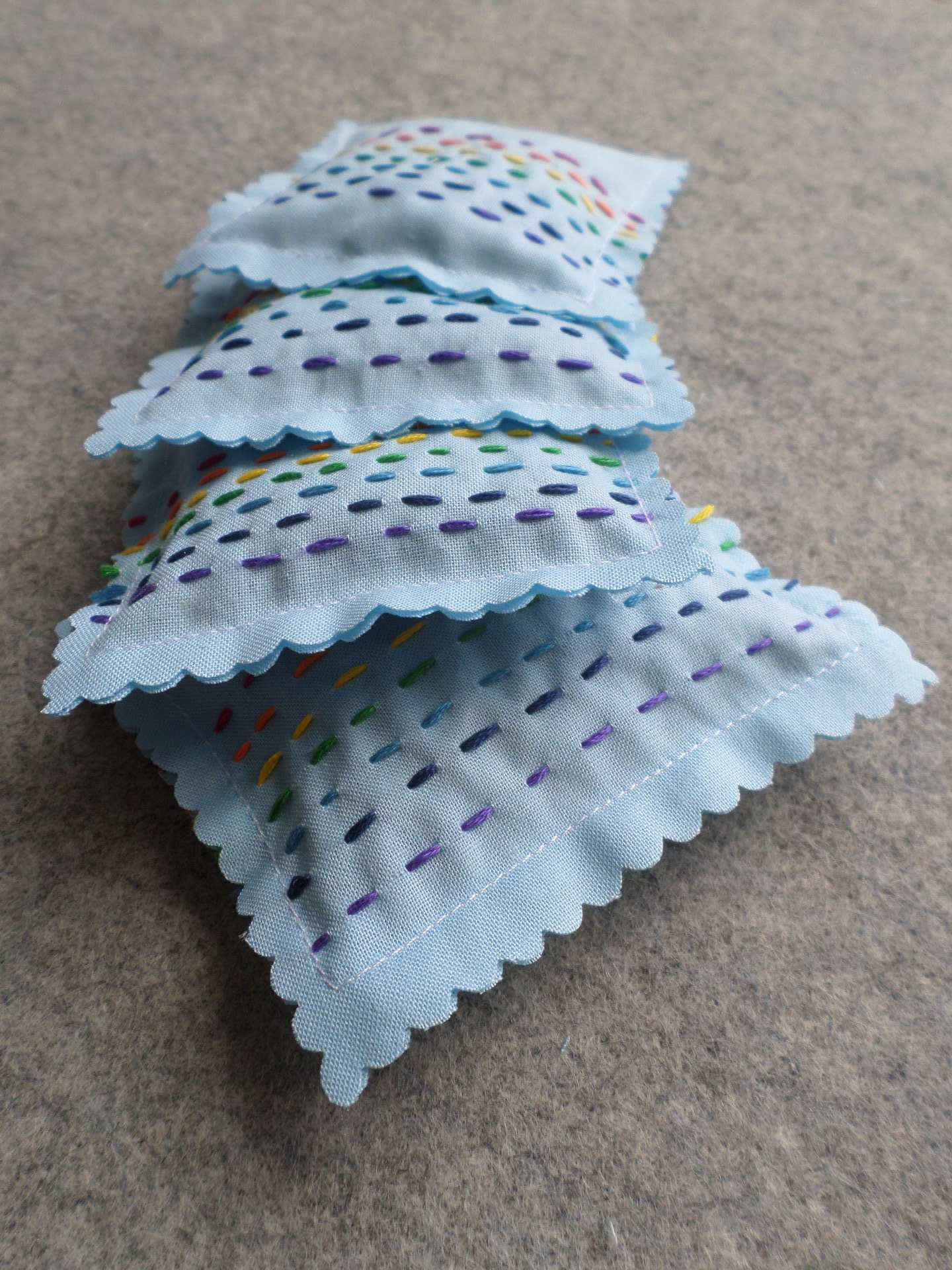 Lavender Sachet Hand Embroidered Rainbow Sachets