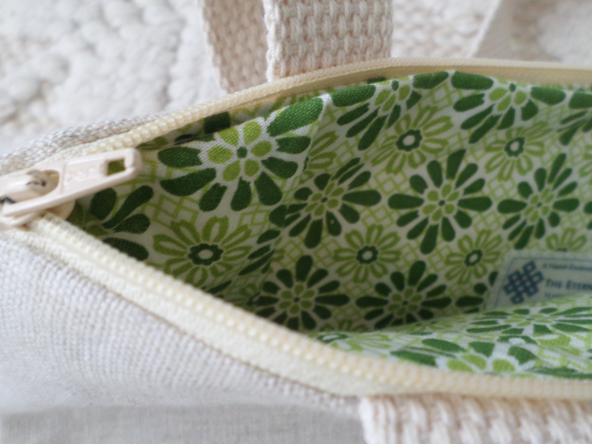 Wildflowers Hand Embroidered Linen Shoulder Tote Bag