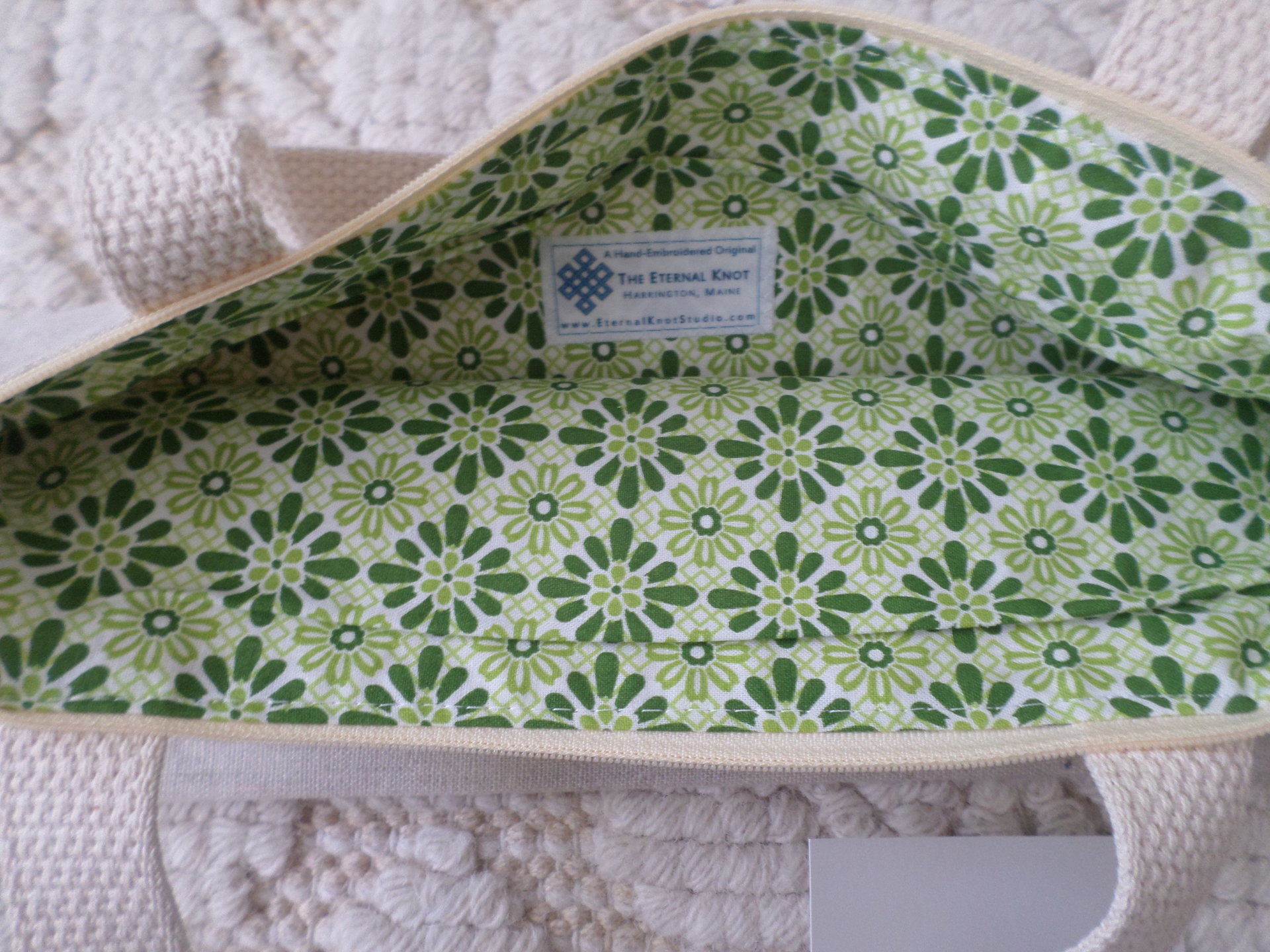 Wildflowers Hand Embroidered Linen Hand Bag