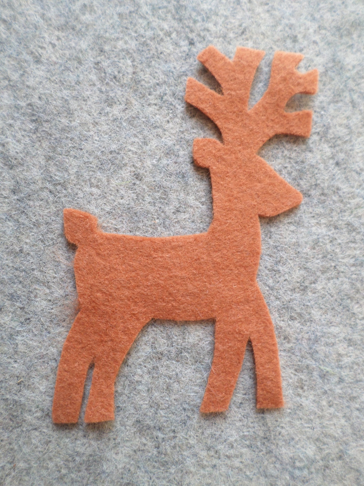 Cut Felt Shapes, 12 Deer Pieces