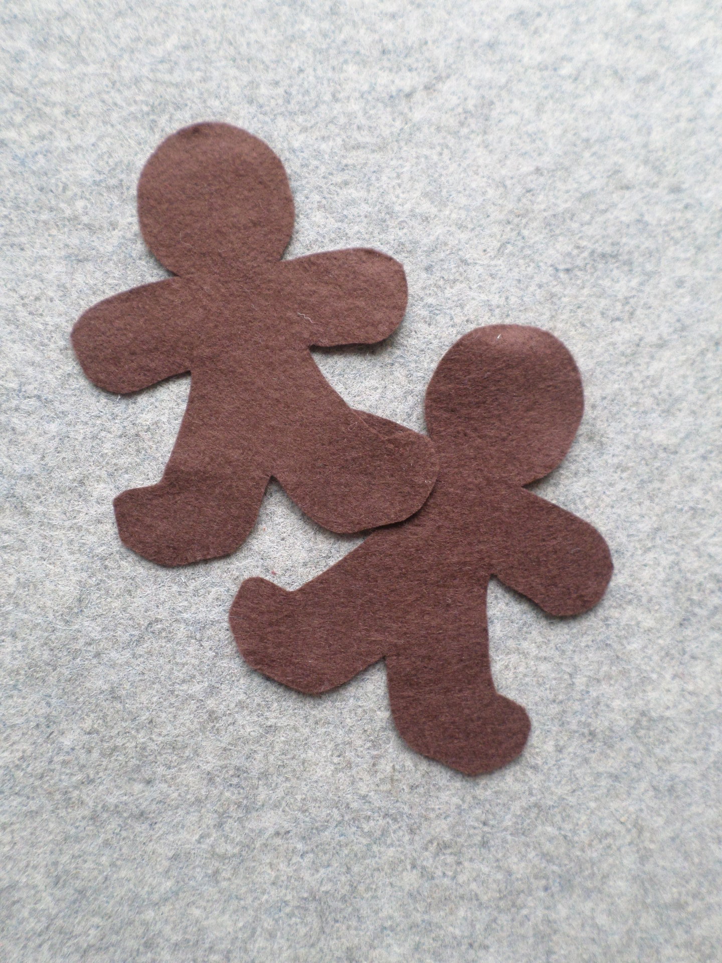 Cut Felt Shapes, 12 Gingerbread Pieces