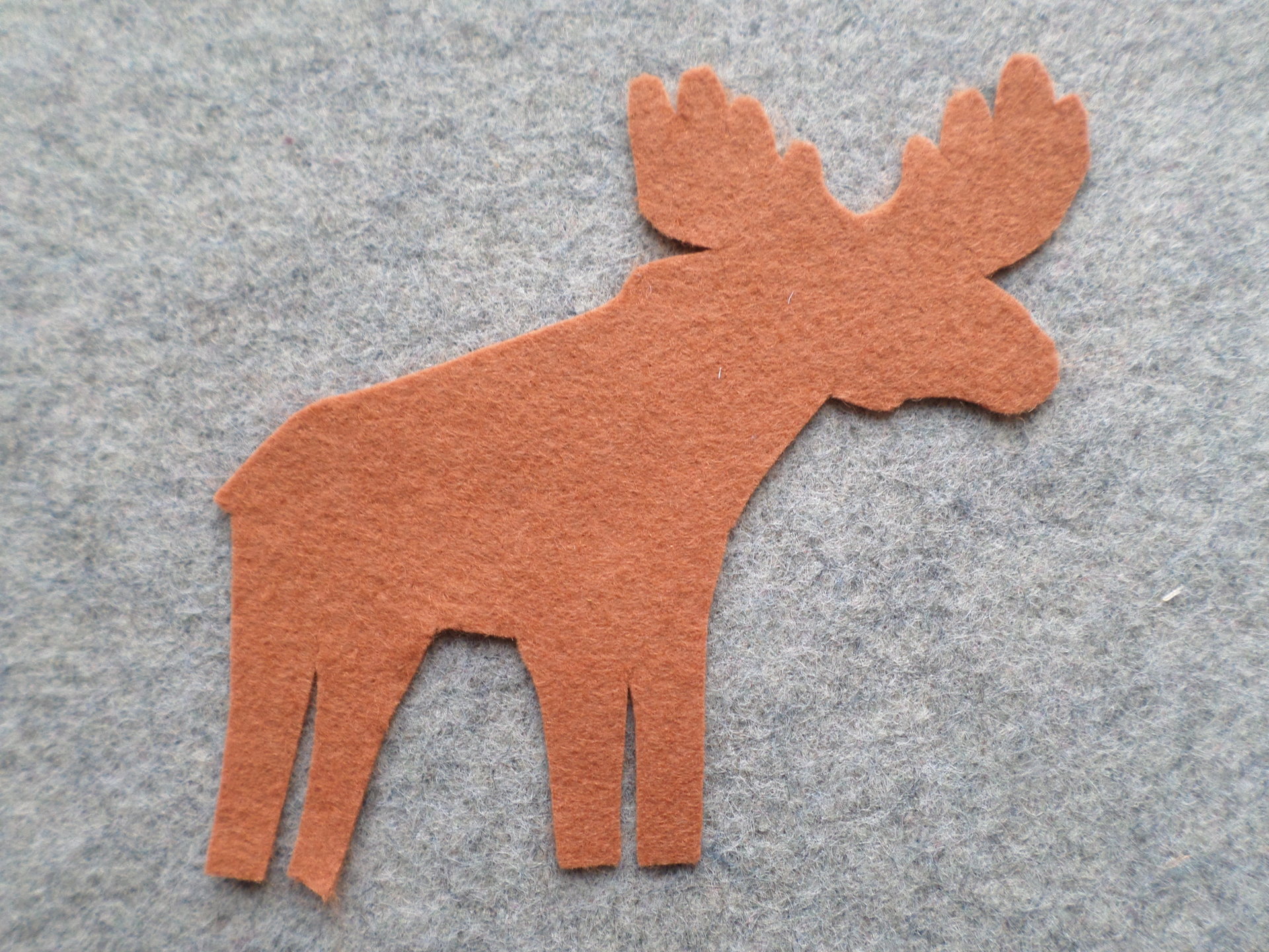 Cut Felt Shapes, 12 Moose Pieces