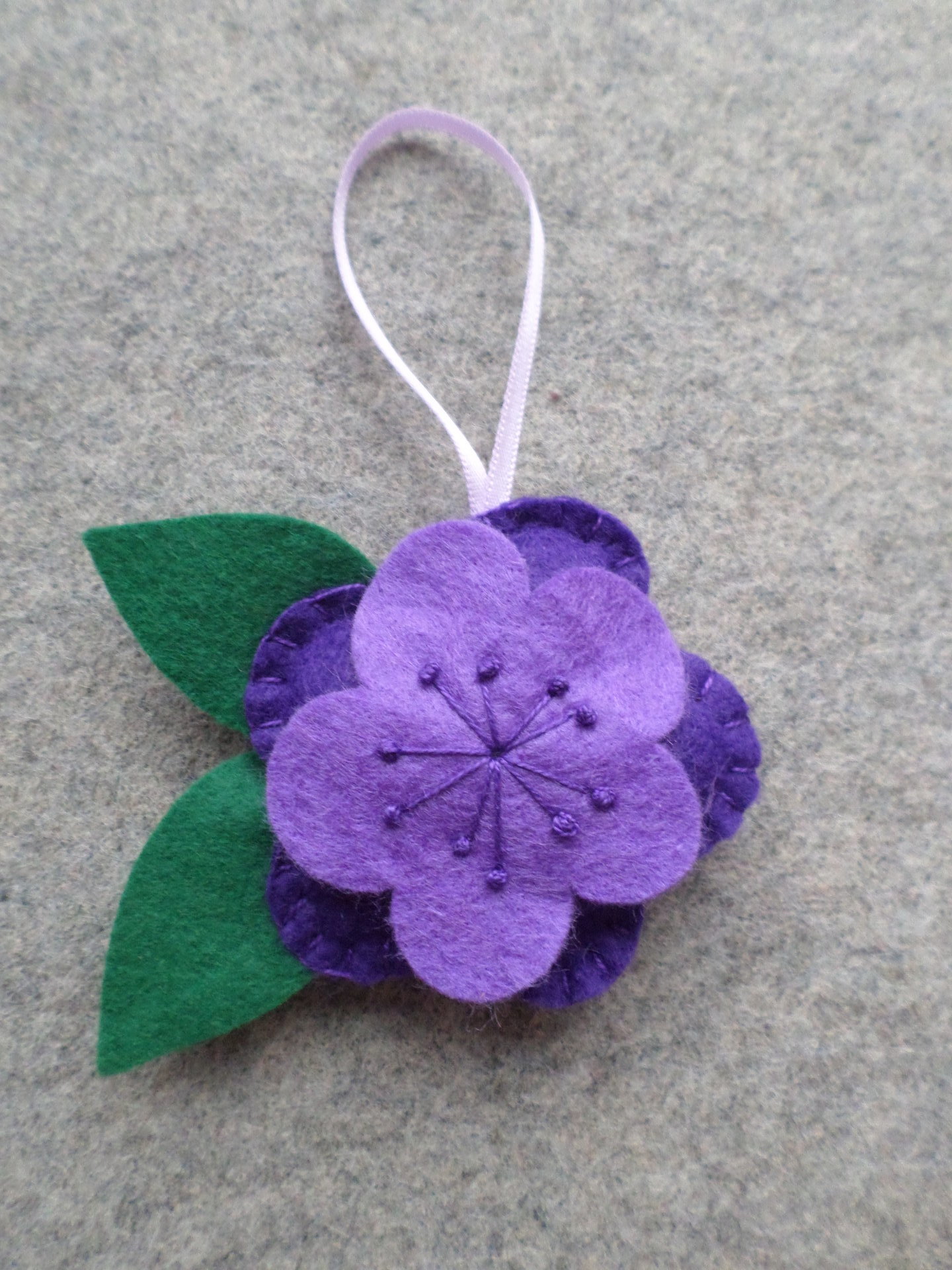 Purple Flower Felt Ornament DIY Kit 