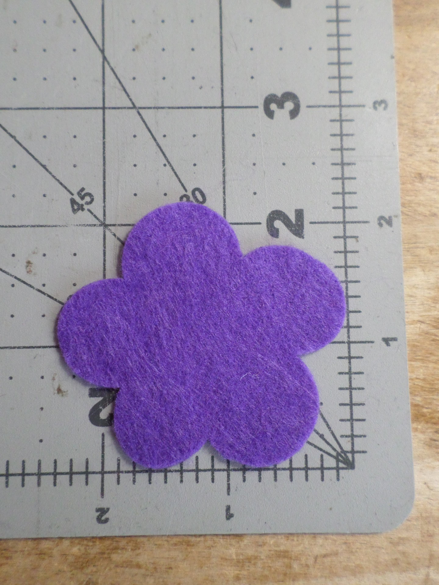 12 Cut Felt Shapes, 2.25" Flower Pieces