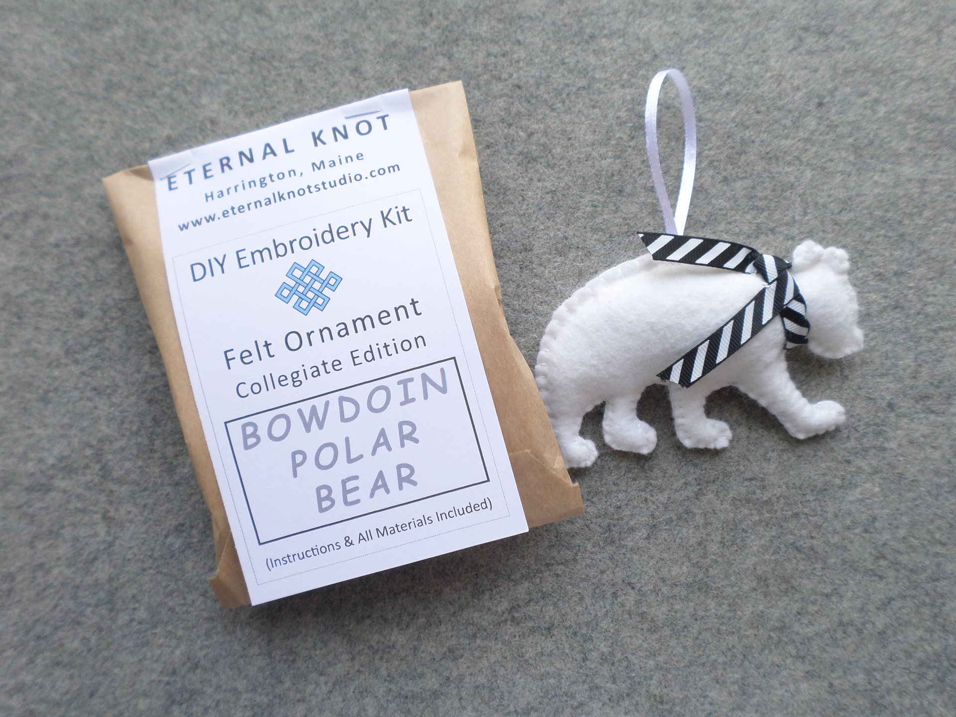 Polar Bear Collegiate Edition Felt Ornament DIY Kit 