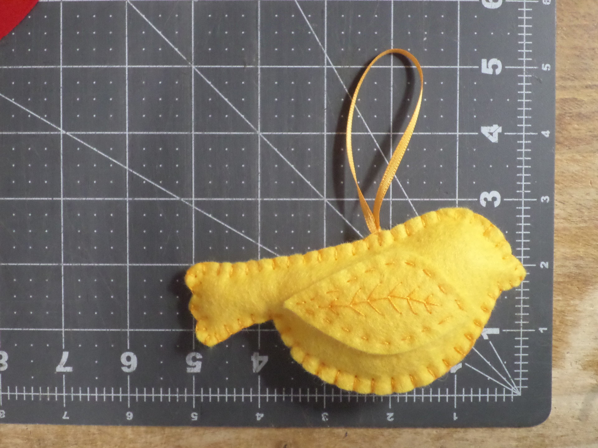 Yellow Bird Felt Holiday Ornament DIY Kit 