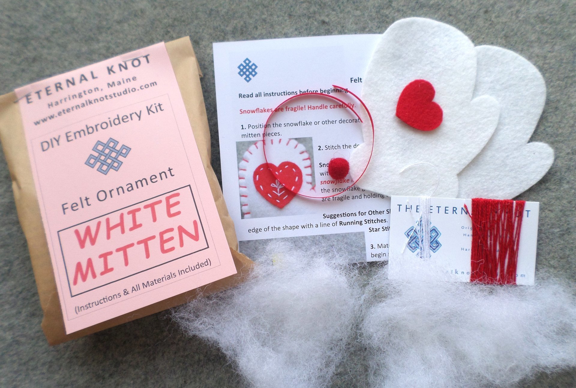  Mitten Felt Holiday Ornament DIY Kit 