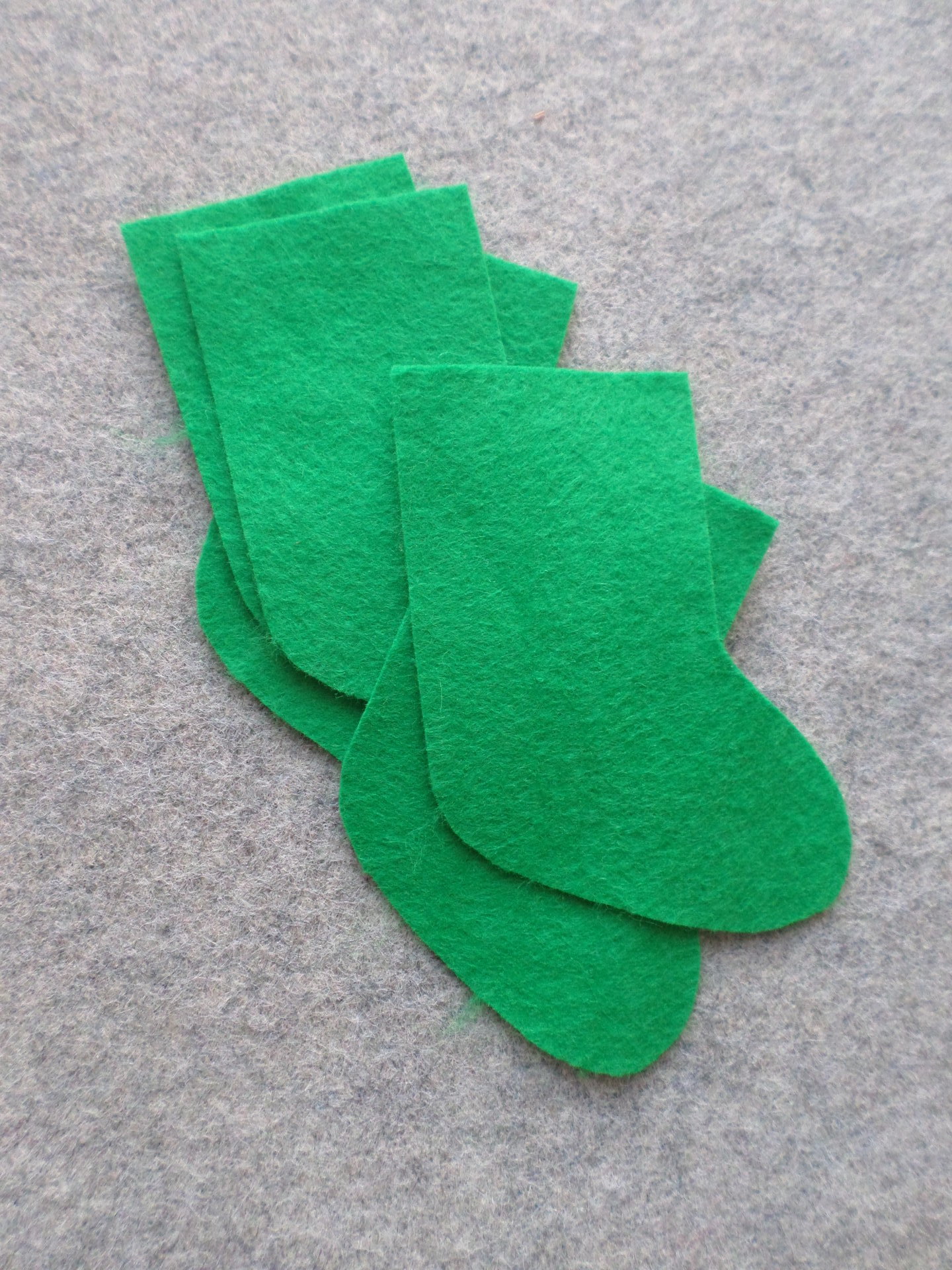 12 Cut Felt Shapes, Stocking Pieces