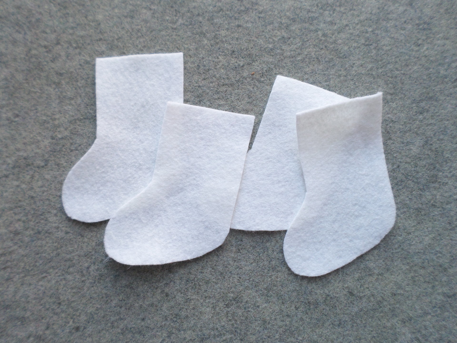 12 Cut Felt Shapes, Stocking Pieces