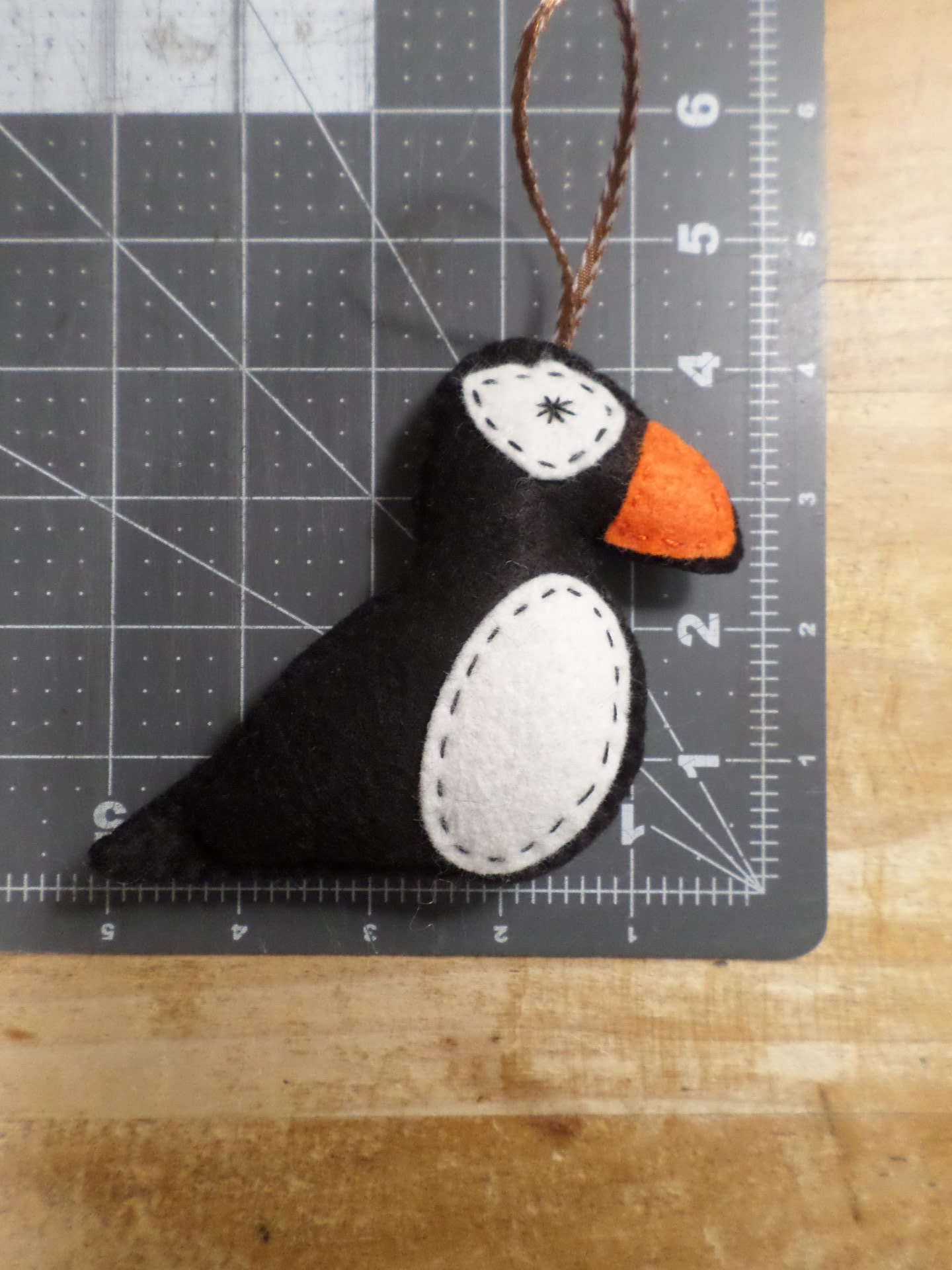 Puffin Felt Holiday Ornament DIY Kit 