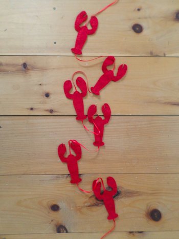 Maine Lobster Felt Garland DIY Sewing Kit 