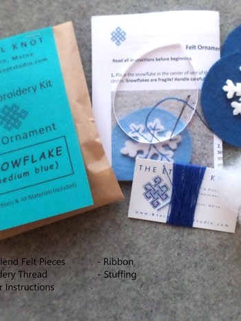 Snowflake Felt Holiday Ornament DIY Kit 