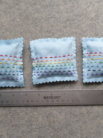 Lavender Sachet Hand Embroidered Rainbow Sachets