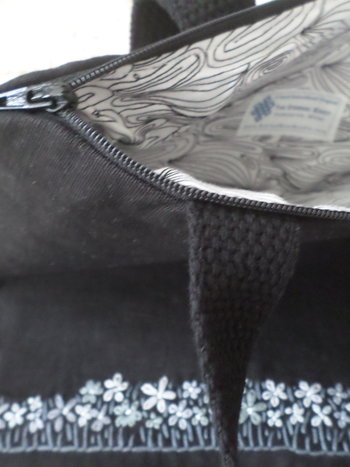 Wildflowers Hand Embroidered Linen Shoulder Tote Bag