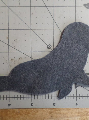 12 Cut Felt Shapes, Seal Pieces