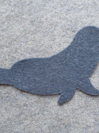 12 Cut Felt Shapes, Seal Pieces